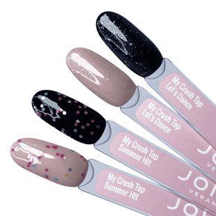 Топ з декором без липкого шару, з УФ-фільтром My Crush Top, Party Mix JOIA vegan, 8 мл / My Crush Top, Party Mix JOIA vegan, 8 ml 107007 фото