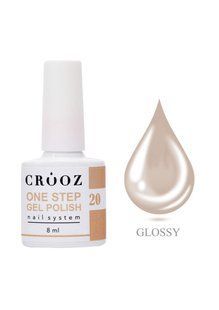 Crooz One Step Gel Polish №20 гель лак 3 в 1 , для педикюру чи манікюру 31447 фото